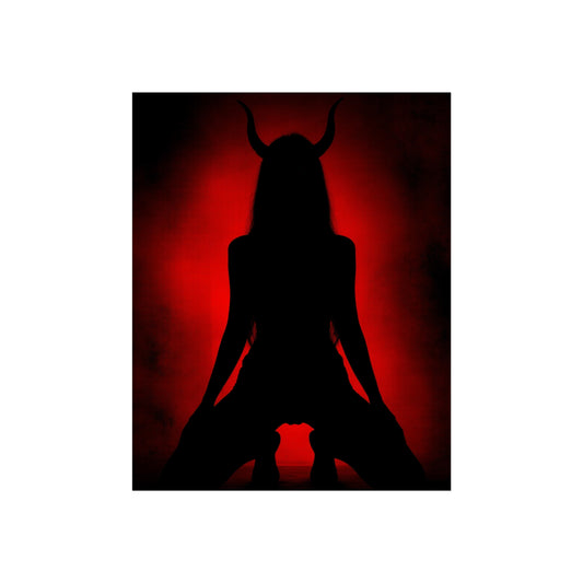 Gothic Fine Art Poster - Dark Succubus Silhouette Decor